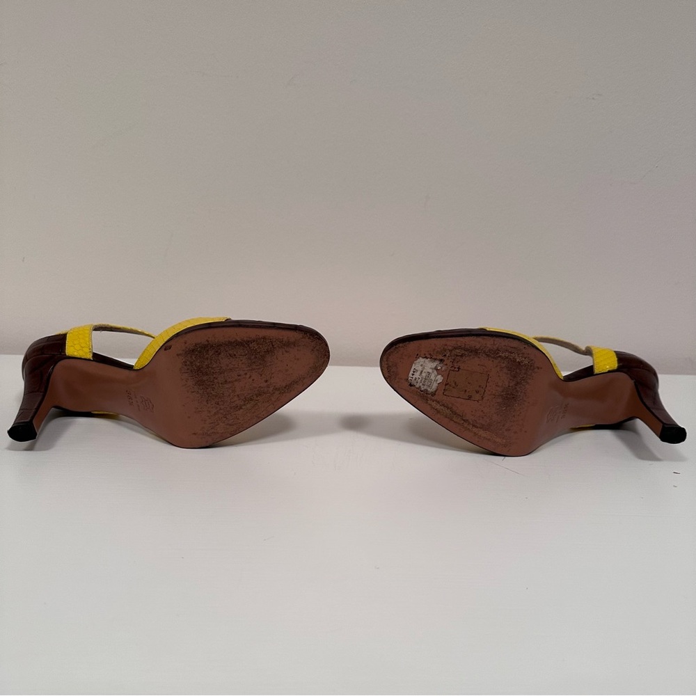 Dior Maryjane High Heels - Brown and Yellow Eu 36.5 - Picture 11 of 16